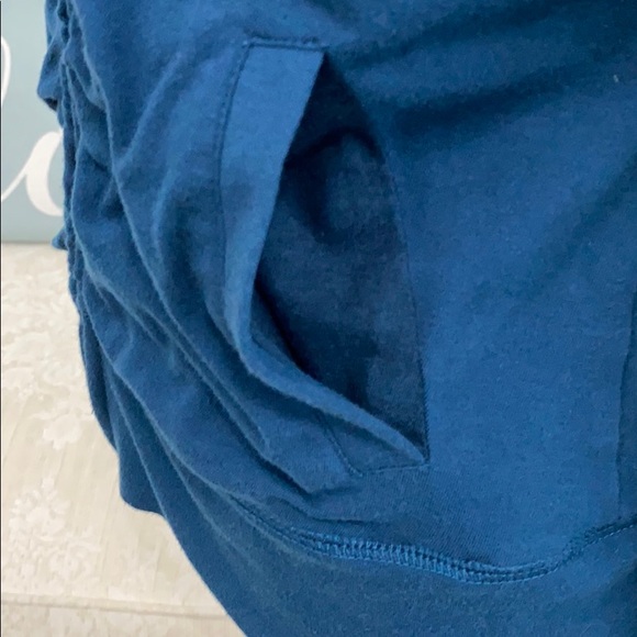 NY & Co Teal Zip Up Hoodie - Picture 3 of 6